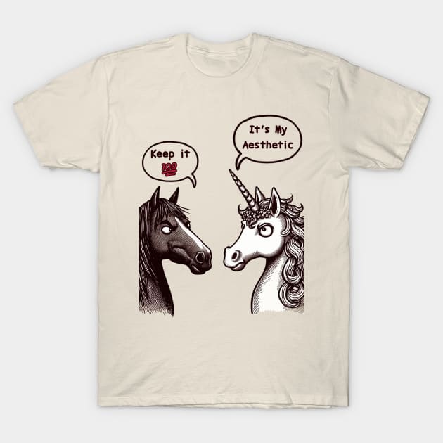 Keep It 100 Unicorn T-Shirt by Mr.PopArts